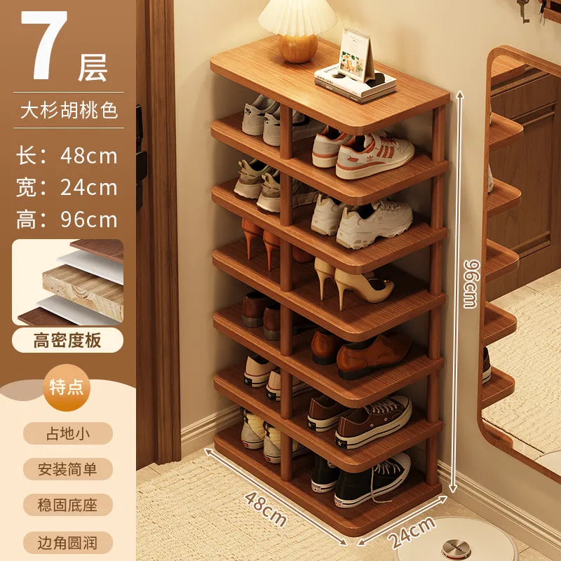 Organizer Shelf Shoe Rack Designs Space Saving Luxury Minimalist Shoes Organizers Narrow Corridor Storage Modern Home Furniture