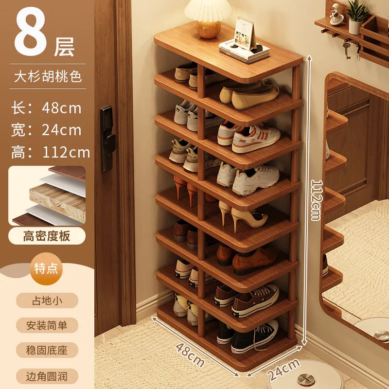 Organizer Shelf Shoe Rack Designs Space Saving Luxury Minimalist Shoes Organizers Narrow Corridor Storage Modern Home Furniture