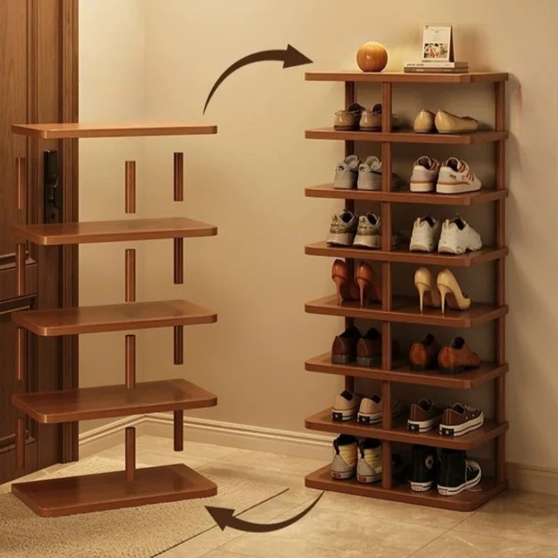 Organizer Shelf Shoe Rack Designs Space Saving Luxury Minimalist Shoes Organizers Narrow Corridor Storage Modern Home Furniture