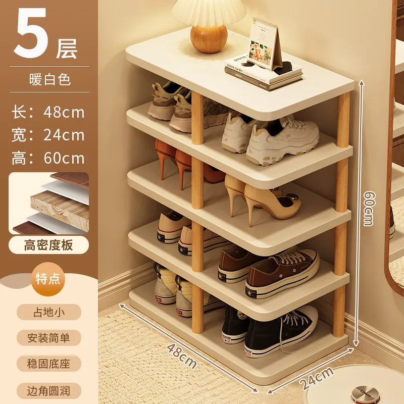 Organizer Shelf Shoe Rack Designs Space Saving Luxury Minimalist Shoes Organizers Narrow Corridor Storage Modern Home Furniture