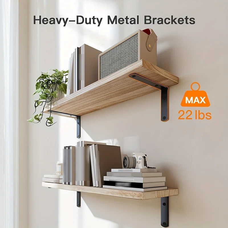 3-Tier Wooden Floating Shelves