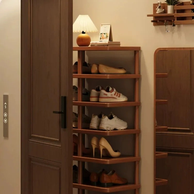Organizer Shelf Shoe Rack Designs Space Saving Luxury Minimalist Shoes Organizers Narrow Corridor Storage Modern Home Furniture