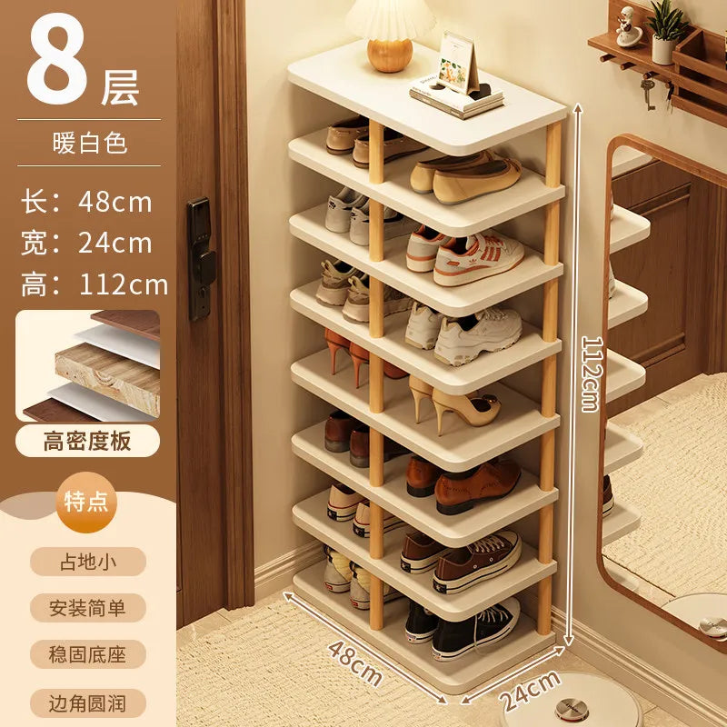 Organizer Shelf Shoe Rack Designs Space Saving Luxury Minimalist Shoes Organizers Narrow Corridor Storage Modern Home Furniture