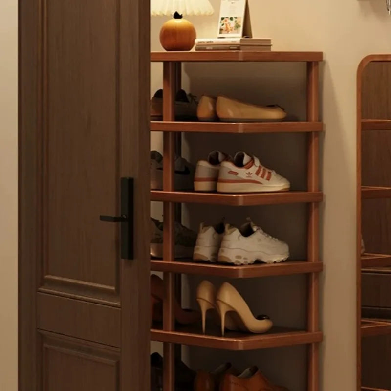 Organizer Shelf Shoe Rack Designs Space Saving Luxury Minimalist Shoes Organizers Narrow Corridor Storage Modern Home Furniture
