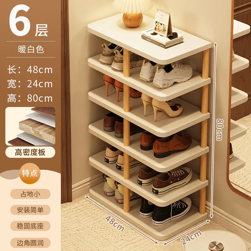Organizer Shelf Shoe Rack Designs Space Saving Luxury Minimalist Shoes Organizers Narrow Corridor Storage Modern Home Furniture