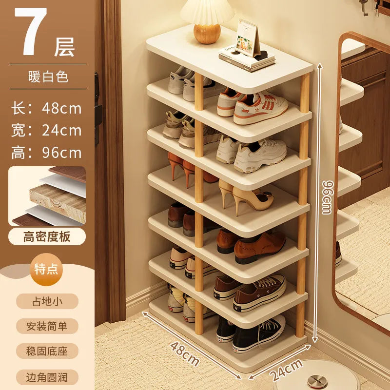 Organizer Shelf Shoe Rack Designs Space Saving Luxury Minimalist Shoes Organizers Narrow Corridor Storage Modern Home Furniture
